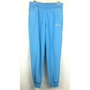 Champion Joggers Womens Size Medium Reverse Weave Light Blue Spell Out Pockets